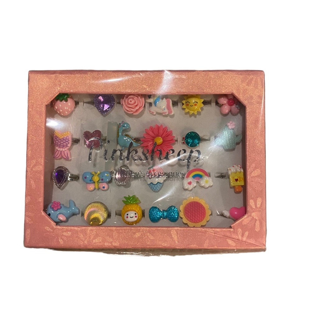 New with tags- Pinksheep set of 24 children’s rings